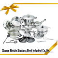 27 pcs stainless steel cookware pot sets